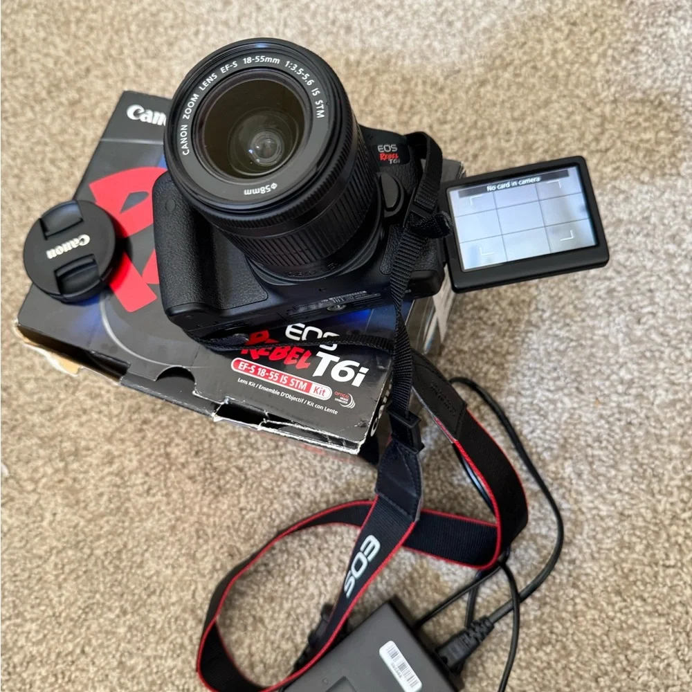 Canon EOS Rebel T6i Black DSLR Camera